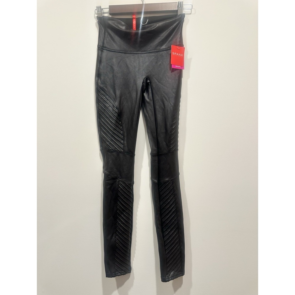 Spanx NWT Faux Leather Moto - Small